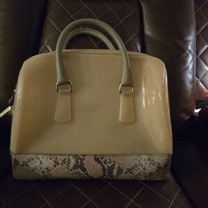 Furla Elegant Tan and Brown Handbag